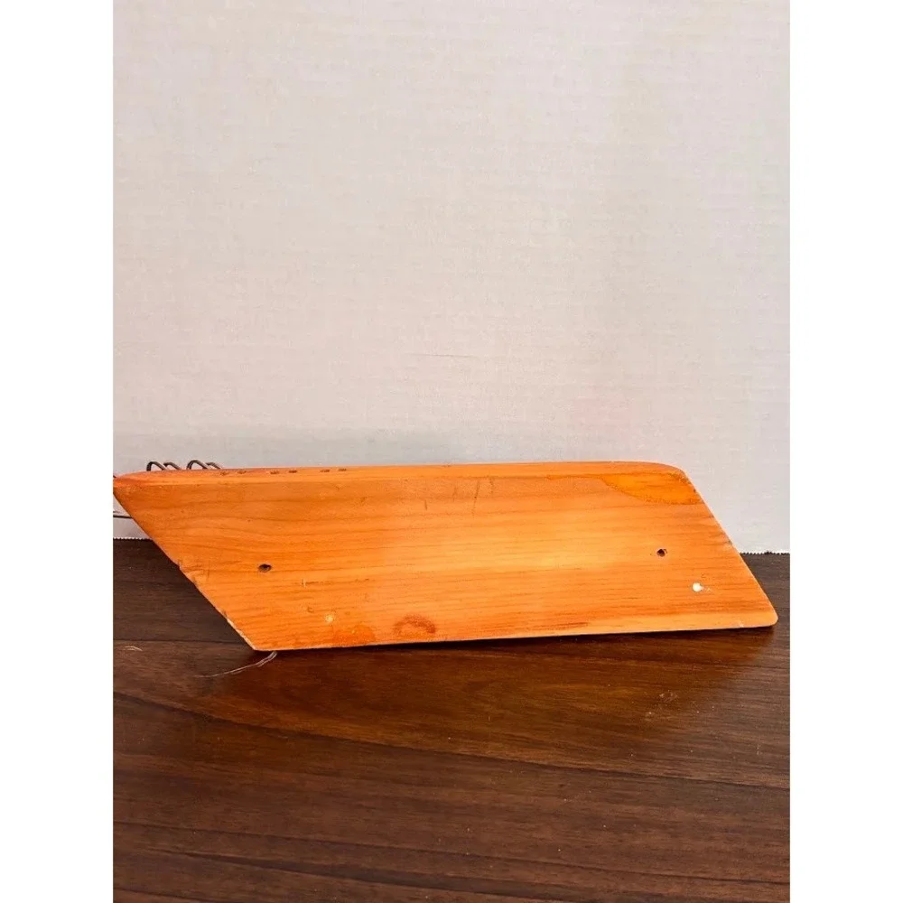 Vintage Wood Mallard Duck Tie Belt Rack Wall Mount 8 Hook Rustic Cabin Decor